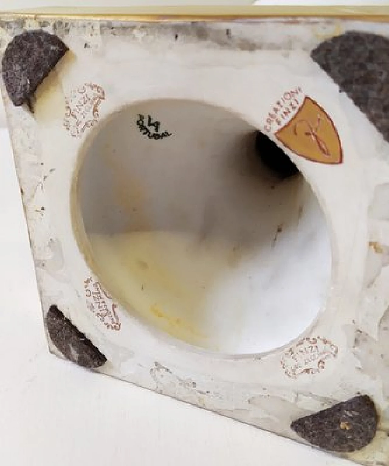 Porcelain vase with 24 kt gold decoration by Arrigo Finzi, 1950s 6