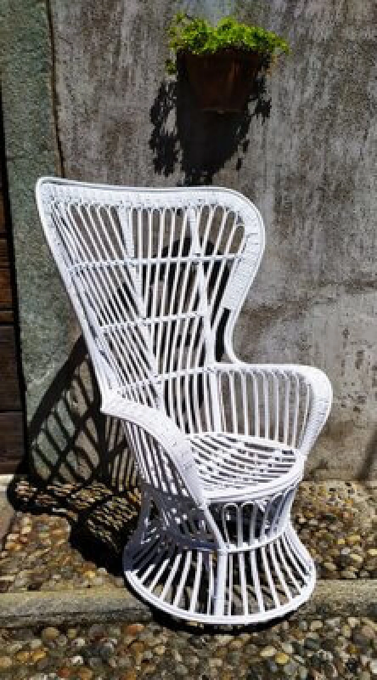 Wicker armchair by Lio Carminati and Gio Ponti for Casa e Giardino, 1950s 5