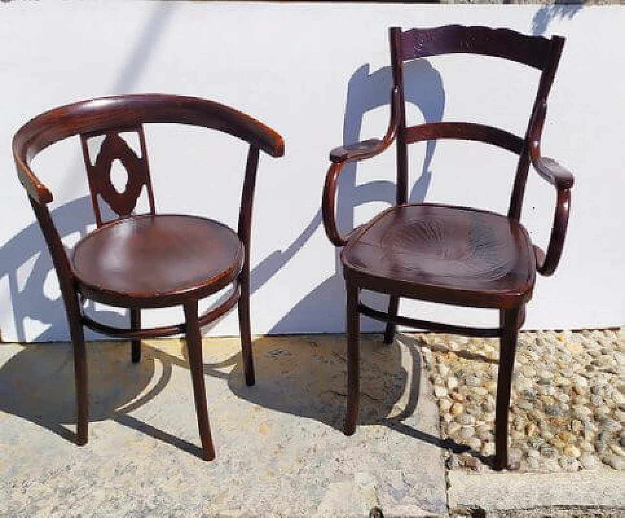 3 Beech chairs by Jacob & Josef Kohn, 1910s 4