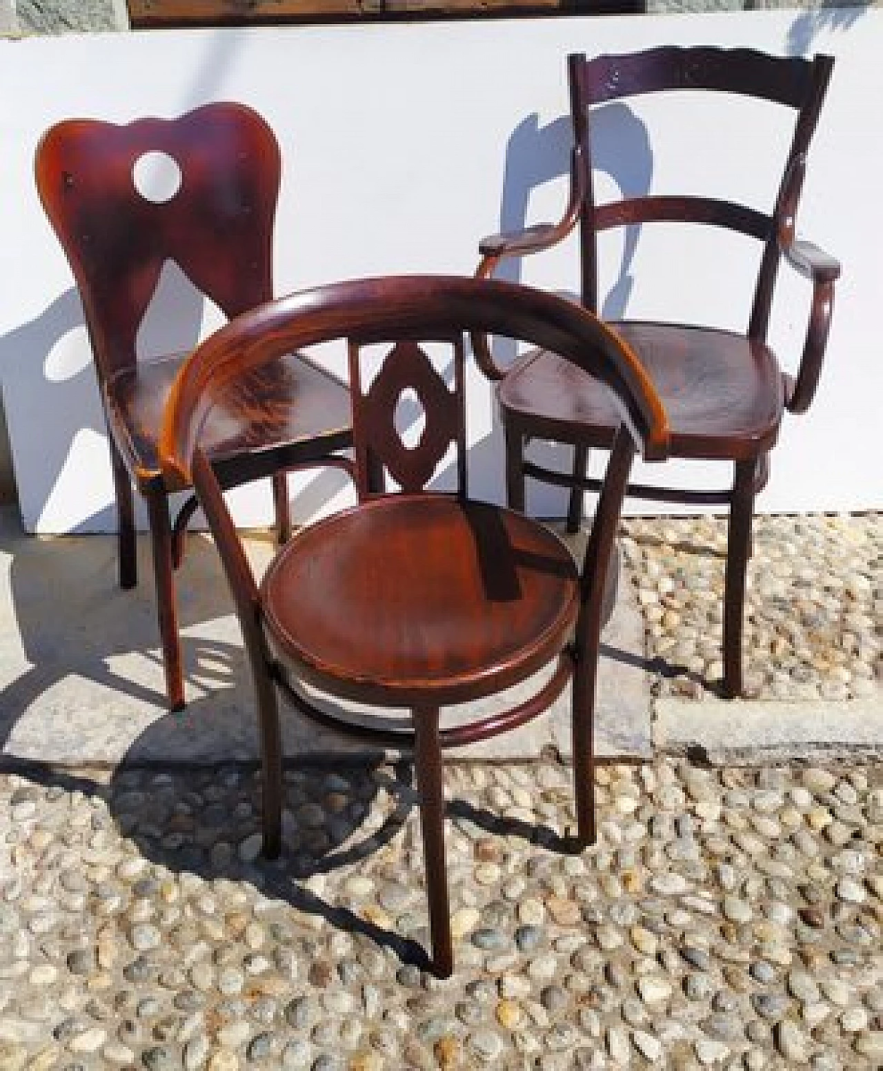 3 Beech chairs by Jacob & Josef Kohn, 1910s 5