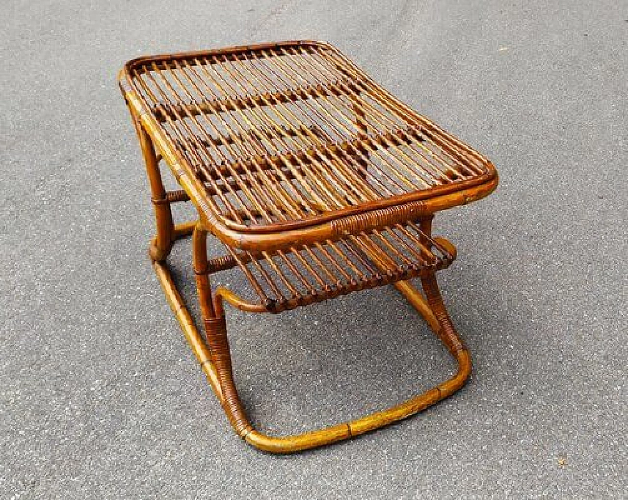 Tavolino in bamboo nello stile di Tito Agnoli, anni '50 2