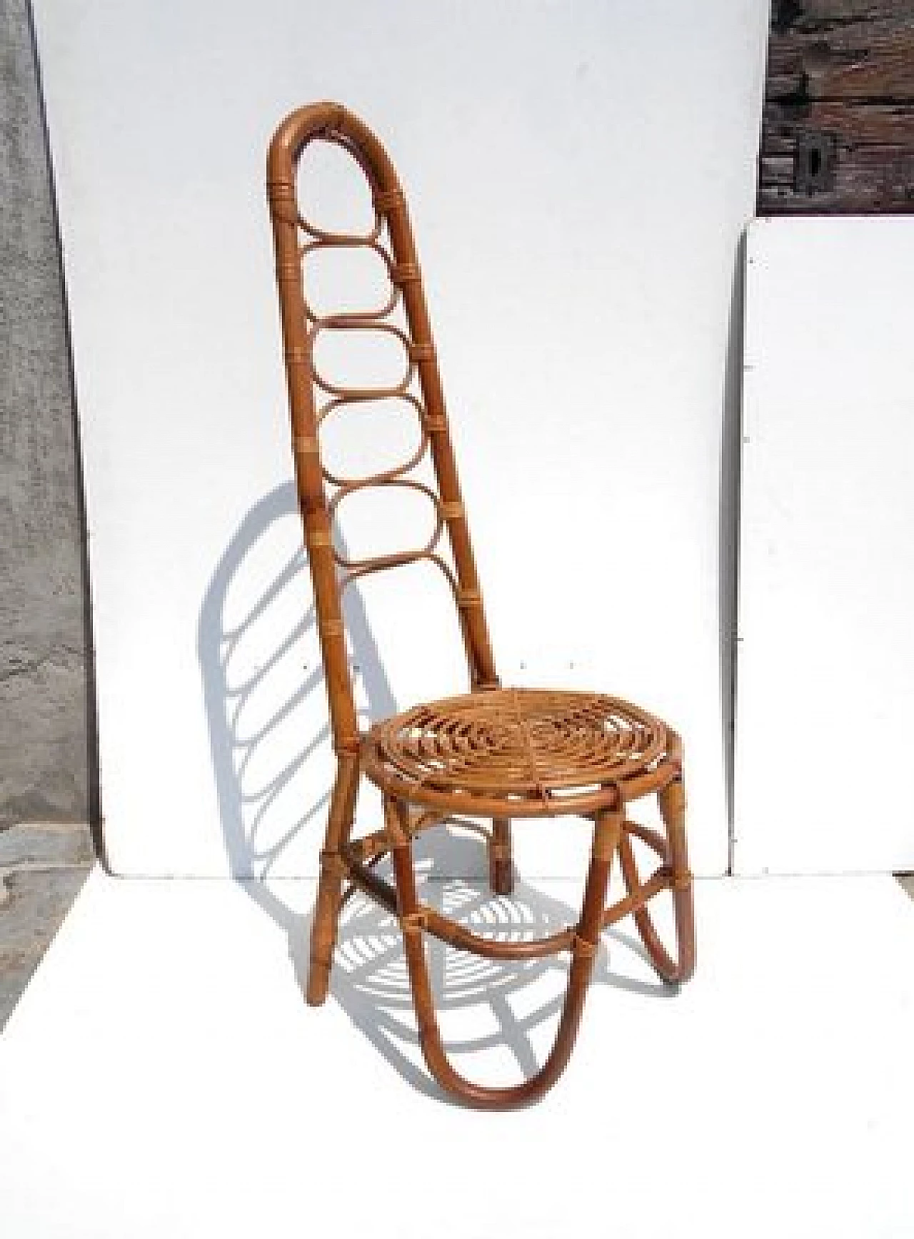 Coppia di sedie in rattan nello stile di Dirk van Sliedregt, anni '50 4