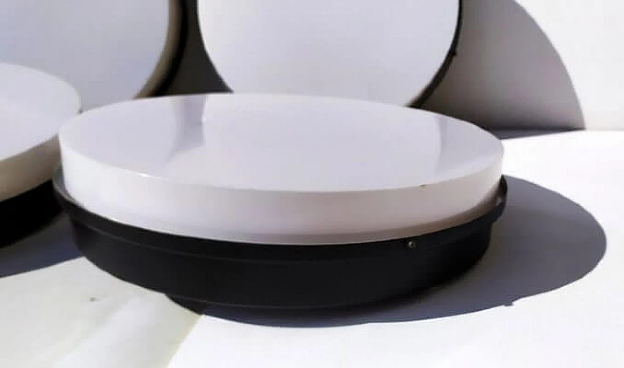 4 Ceiling lamps in aluminum and plastic by Stilnovo, 1960s 4