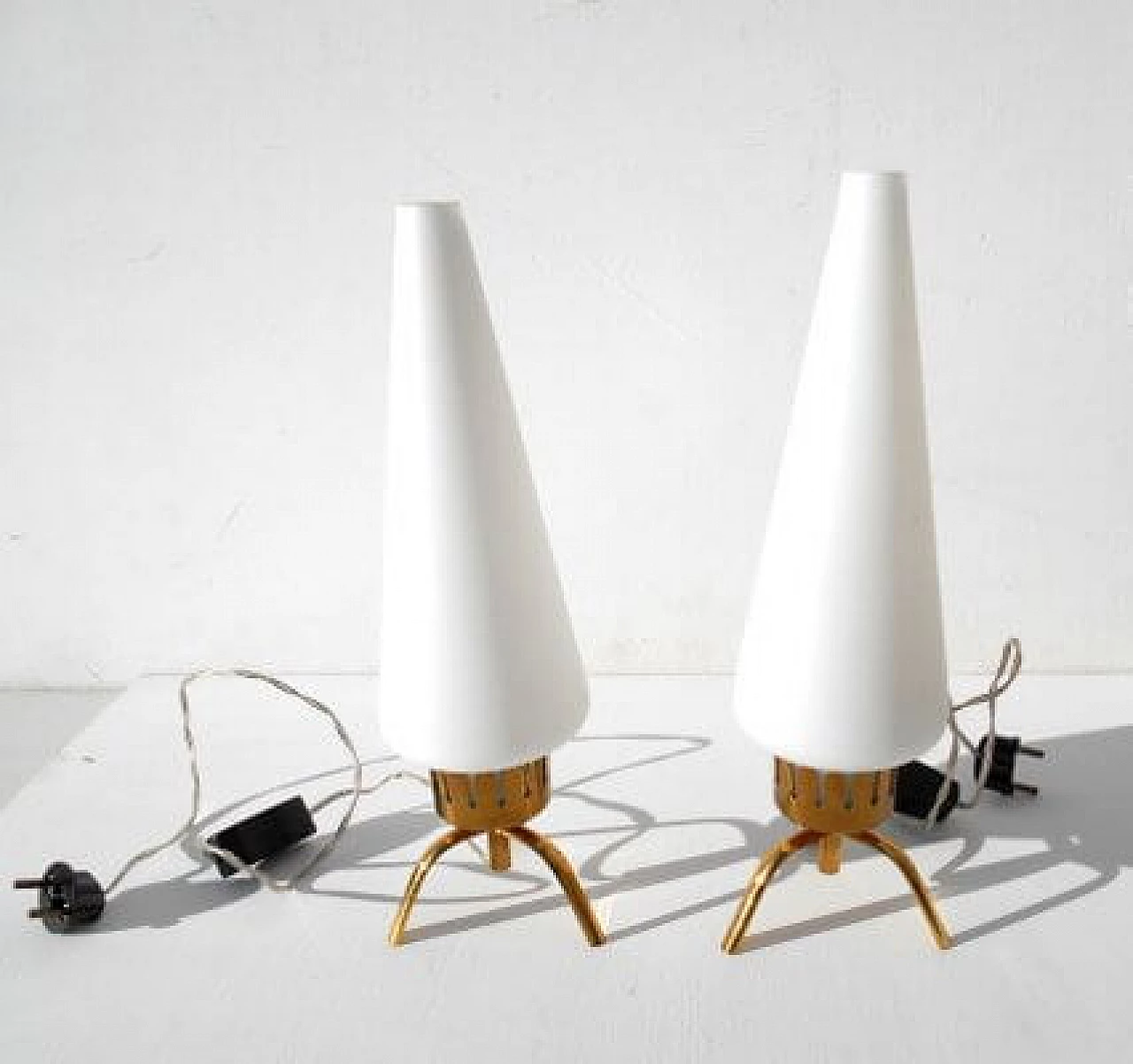 Coppia di lampade da tavolo di Angelo Lelli per Arredoluce, anni '50 1