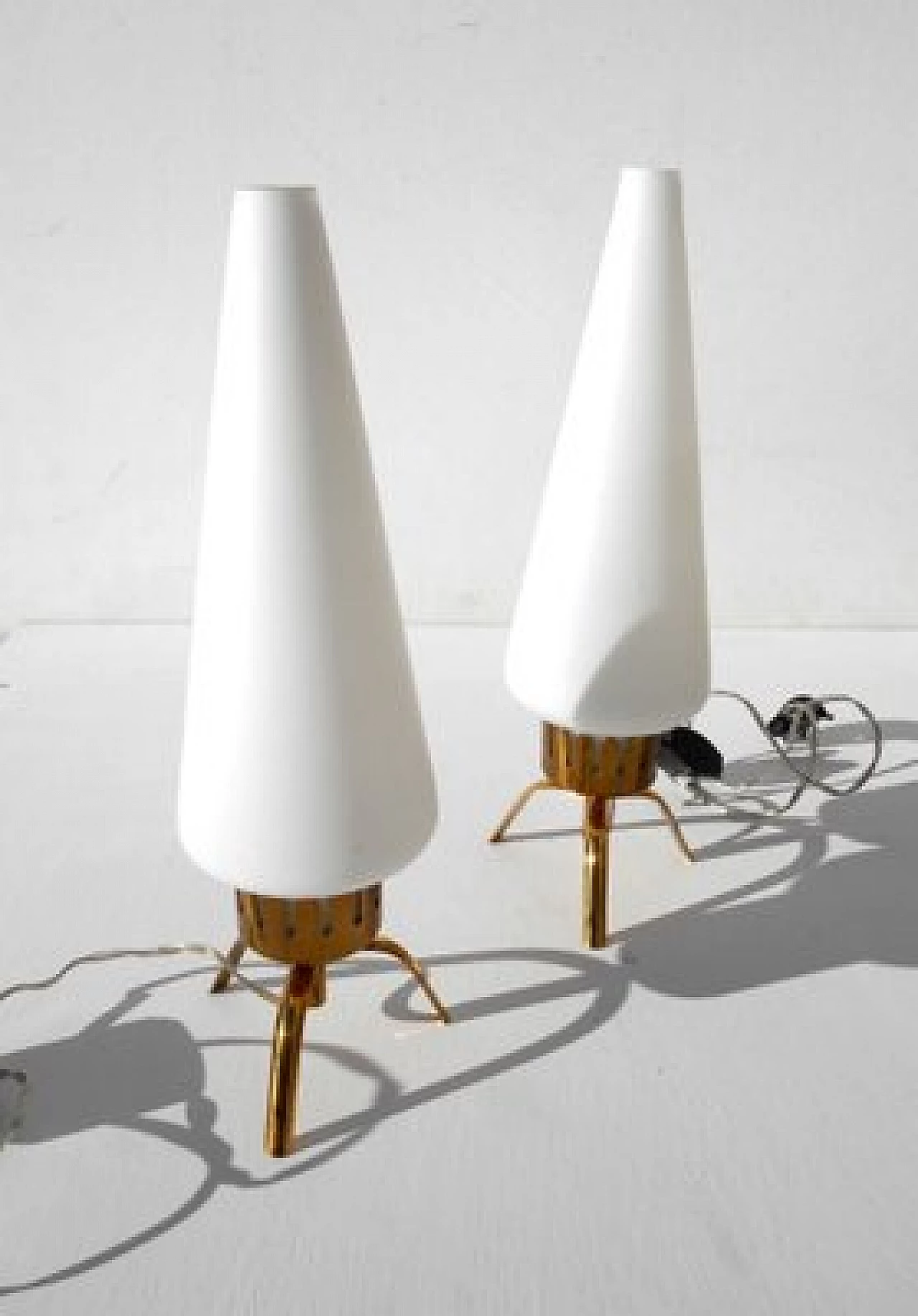 Coppia di lampade da tavolo di Angelo Lelli per Arredoluce, anni '50 3