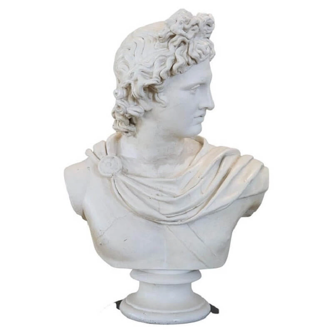 Busto in gesso di Apollo in stile Neoclassico, anni '40 1