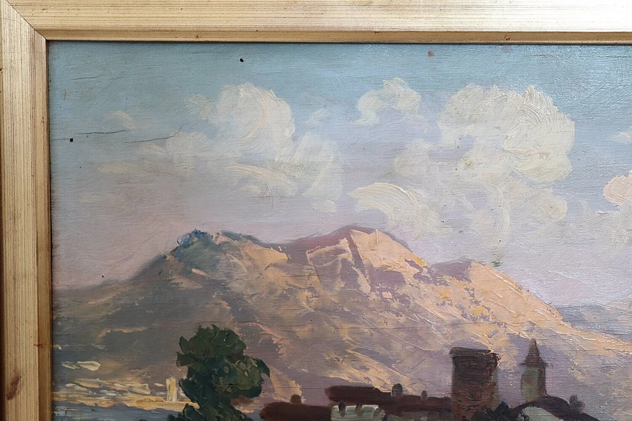 Ermanno Clara, Mountain landscape, oil on panel, 1930s 7