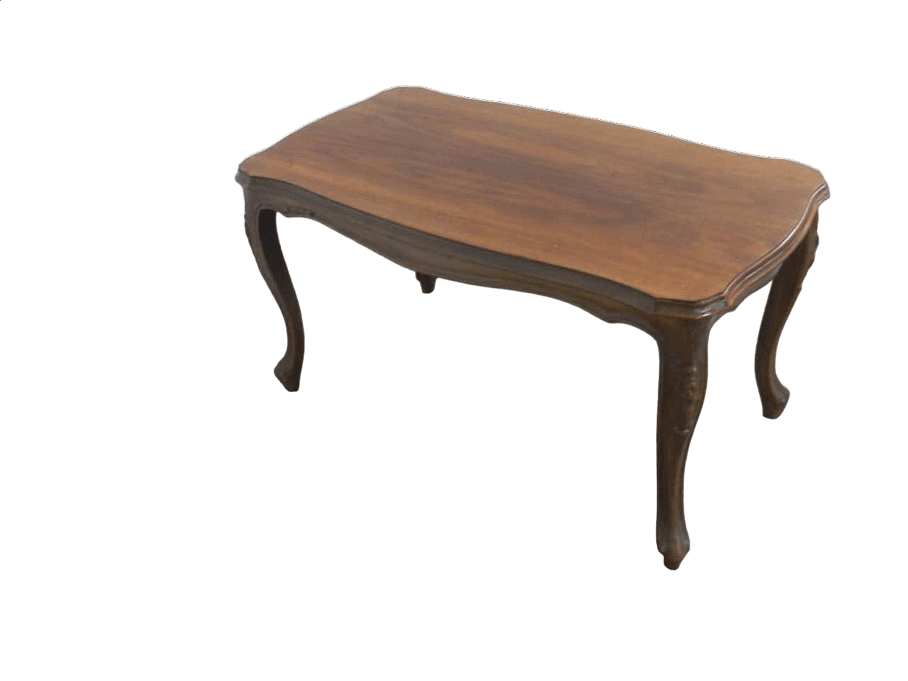 Walnut coffee table with turned legs, 1940s 13