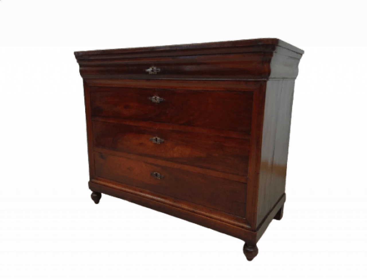 Cassettone cappuccino Luigi Filippo in noce, metà '800 1
