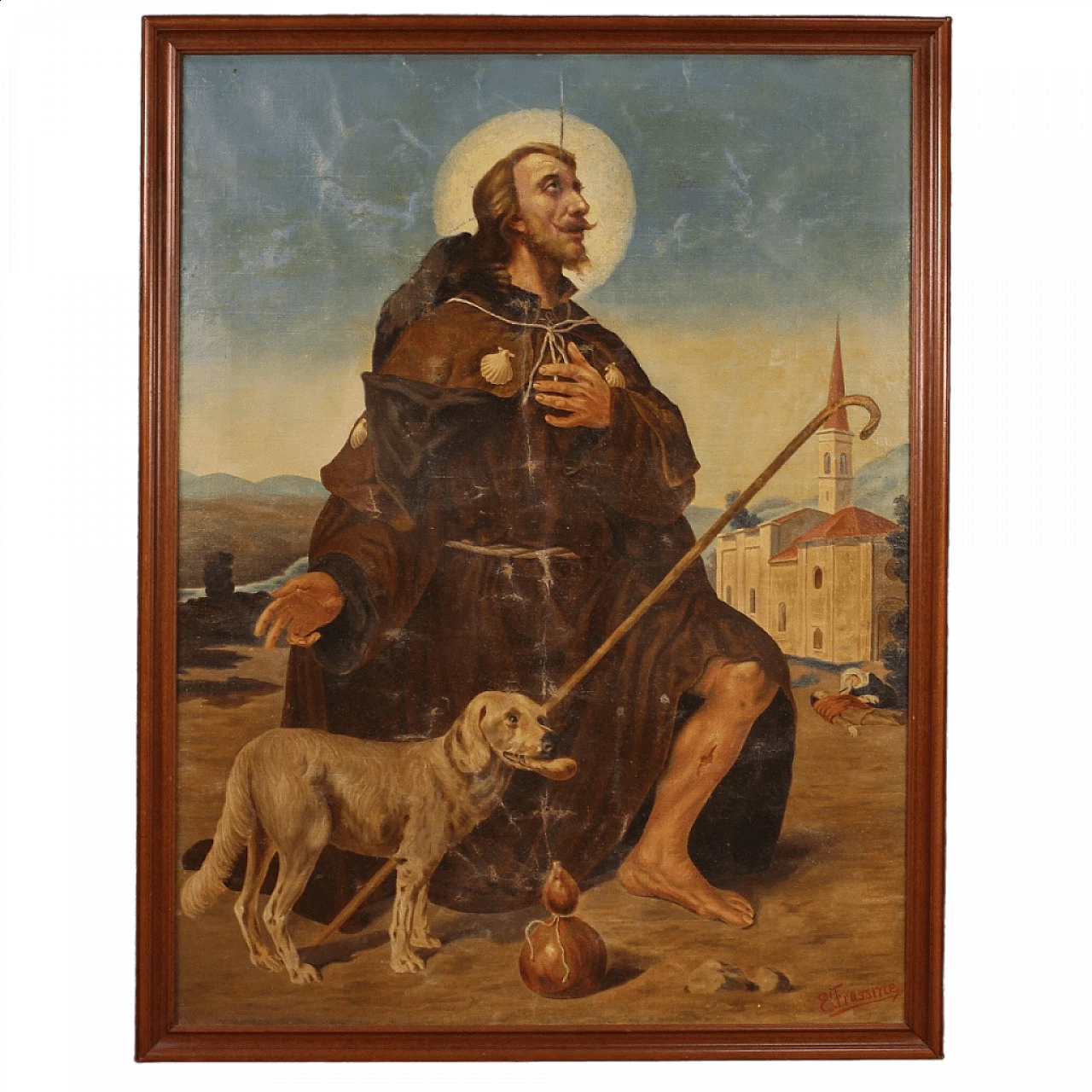 E. Frassine, San Rocco, oil on canvas 13