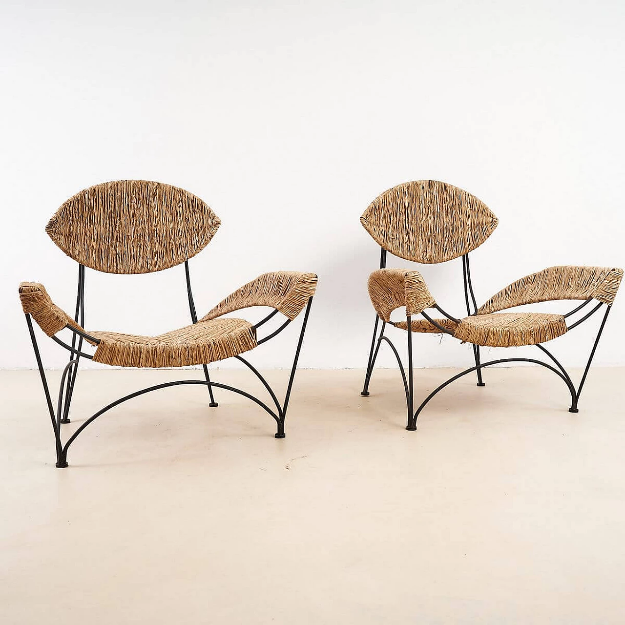 Pair of Banana Chairs armchairs by Tom Dixon, 1980s 1