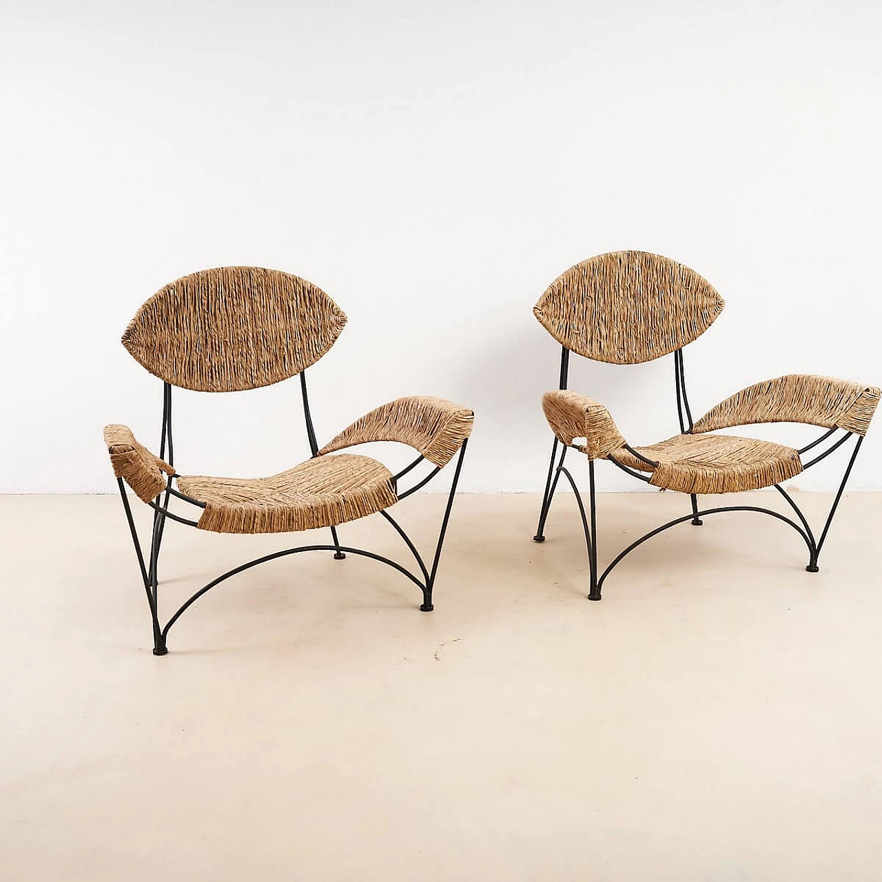 Pair of Banana Chairs armchairs by Tom Dixon, 1980s 2