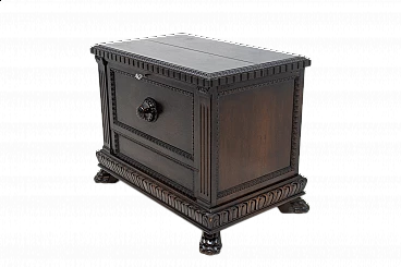 Mobile bar in noce con cassetto a ribalta Art Decò, anni '30