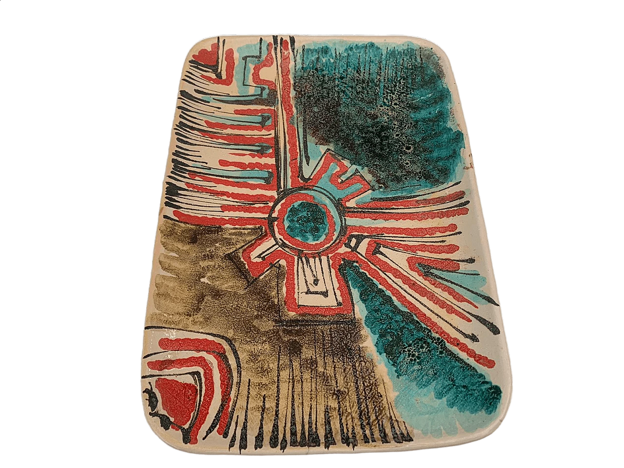 Svuotatasche in ceramica policroma per Piccinini, anni '60 8