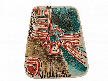 Polychrome ceramic tidy tray for Piccinini, 1960s