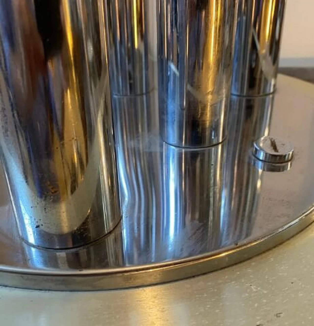 Steel and aluminum table lamp by Reggiani, 1970s 6