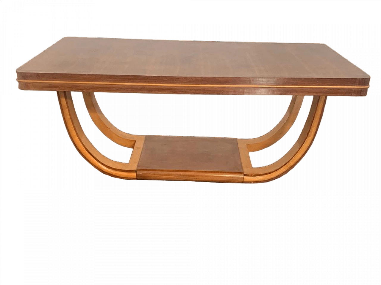 Art Decò Acco Roosandro table with maple base, 1940s 16