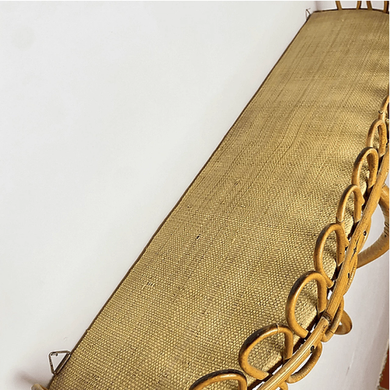 Wicker wall console table attributed to Franco Albini for Bonacina, 1980s 3