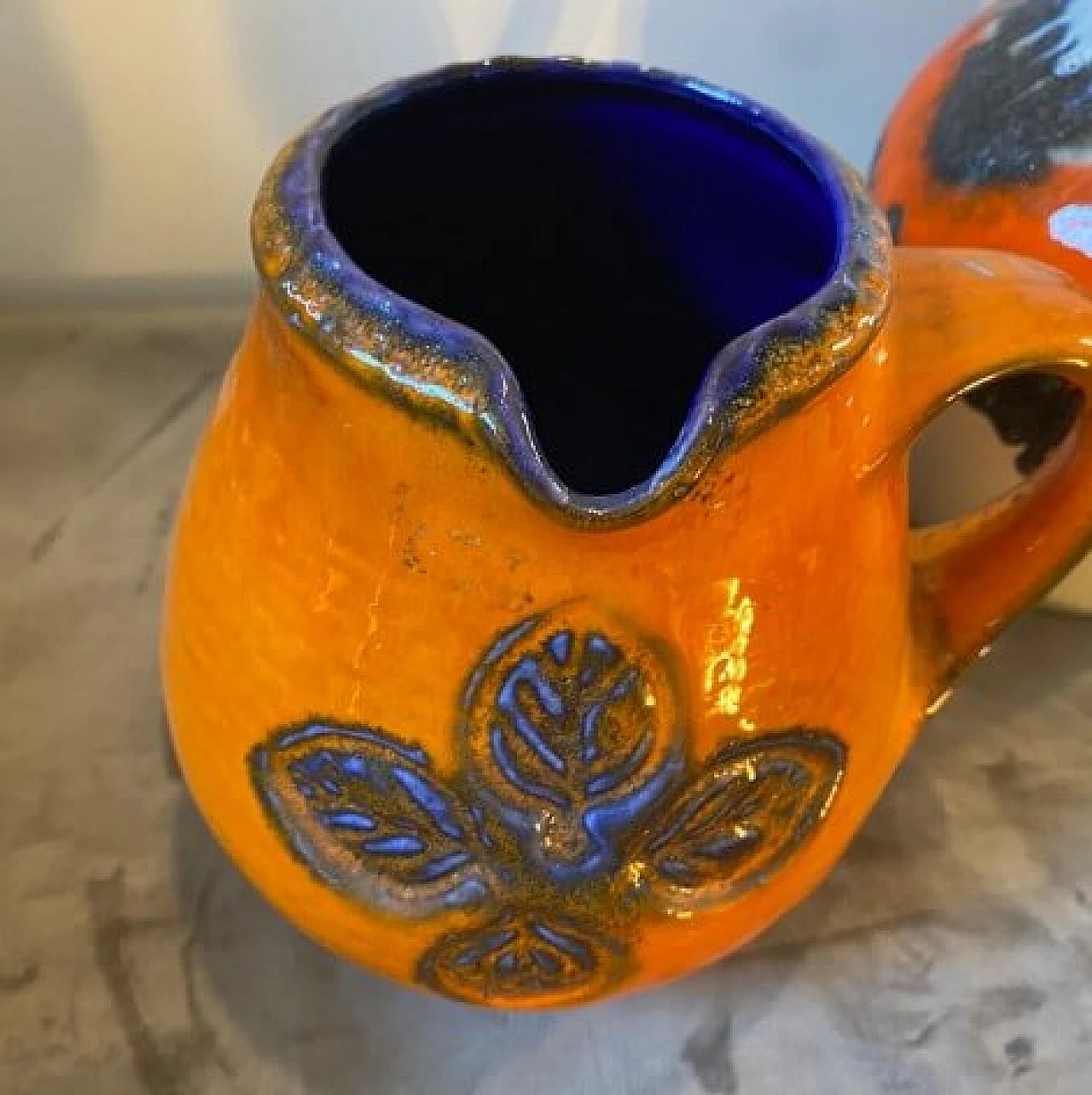 Pair of Fat Lava ceramic pitchers, 1970s 3