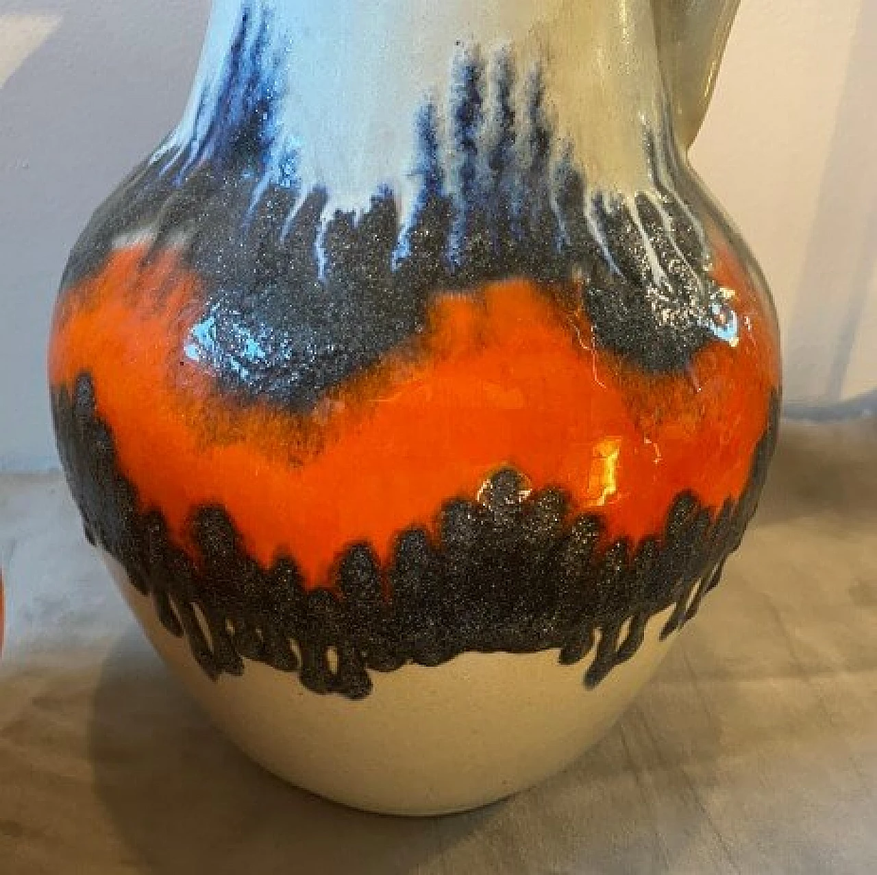 Pair of Fat Lava ceramic pitchers, 1970s 4