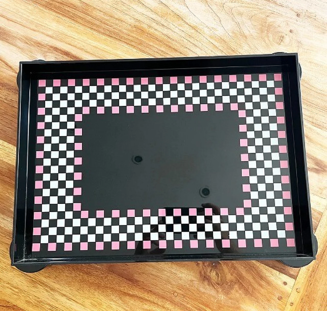 Memphis plastic checkered tray by Matteo Thun for WMF La Galleria, 1986 1