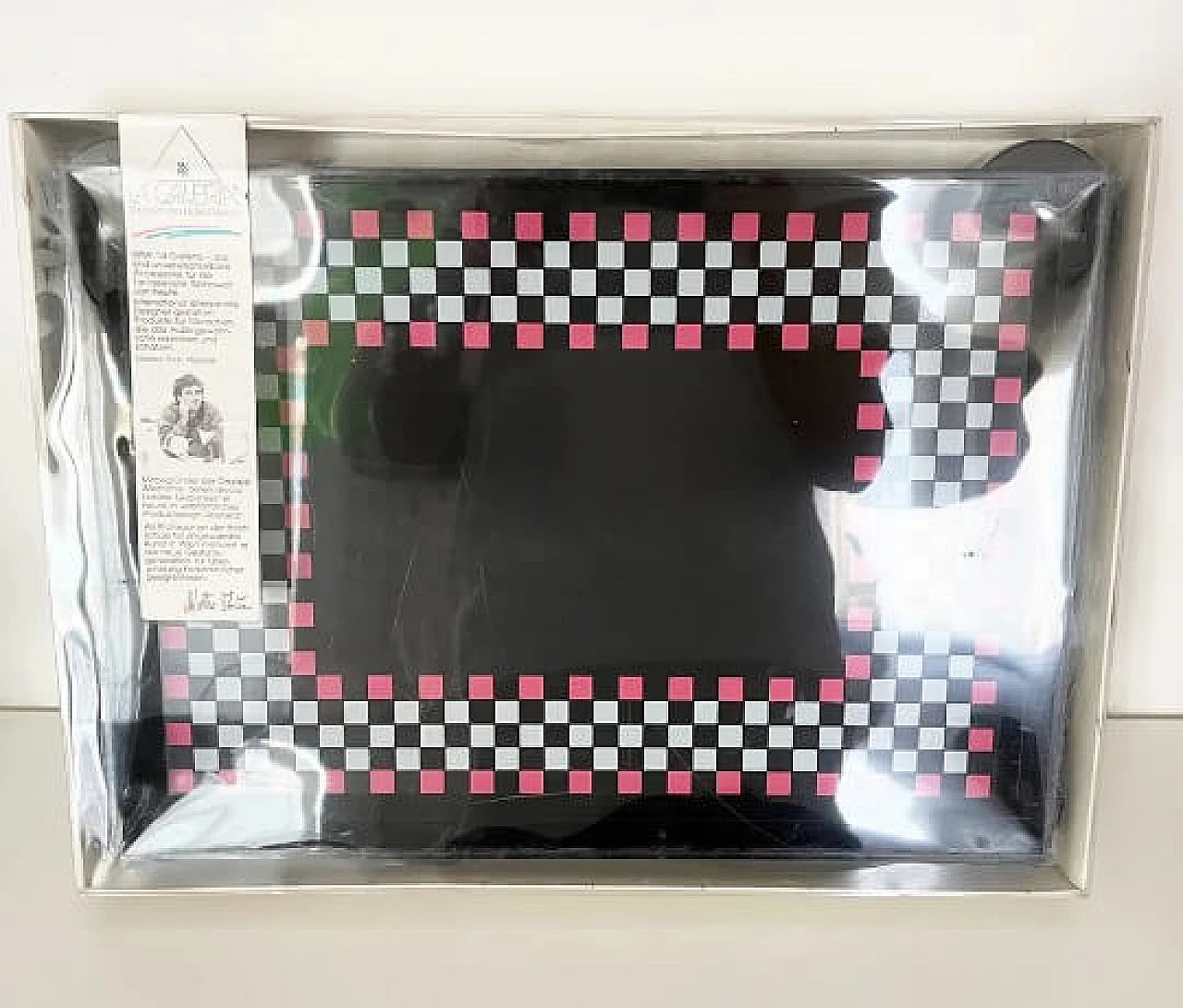 Memphis plastic checkered tray by Matteo Thun for WMF La Galleria, 1986 4
