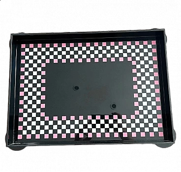 Memphis plastic checkered tray by Matteo Thun for WMF La Galleria, 1986