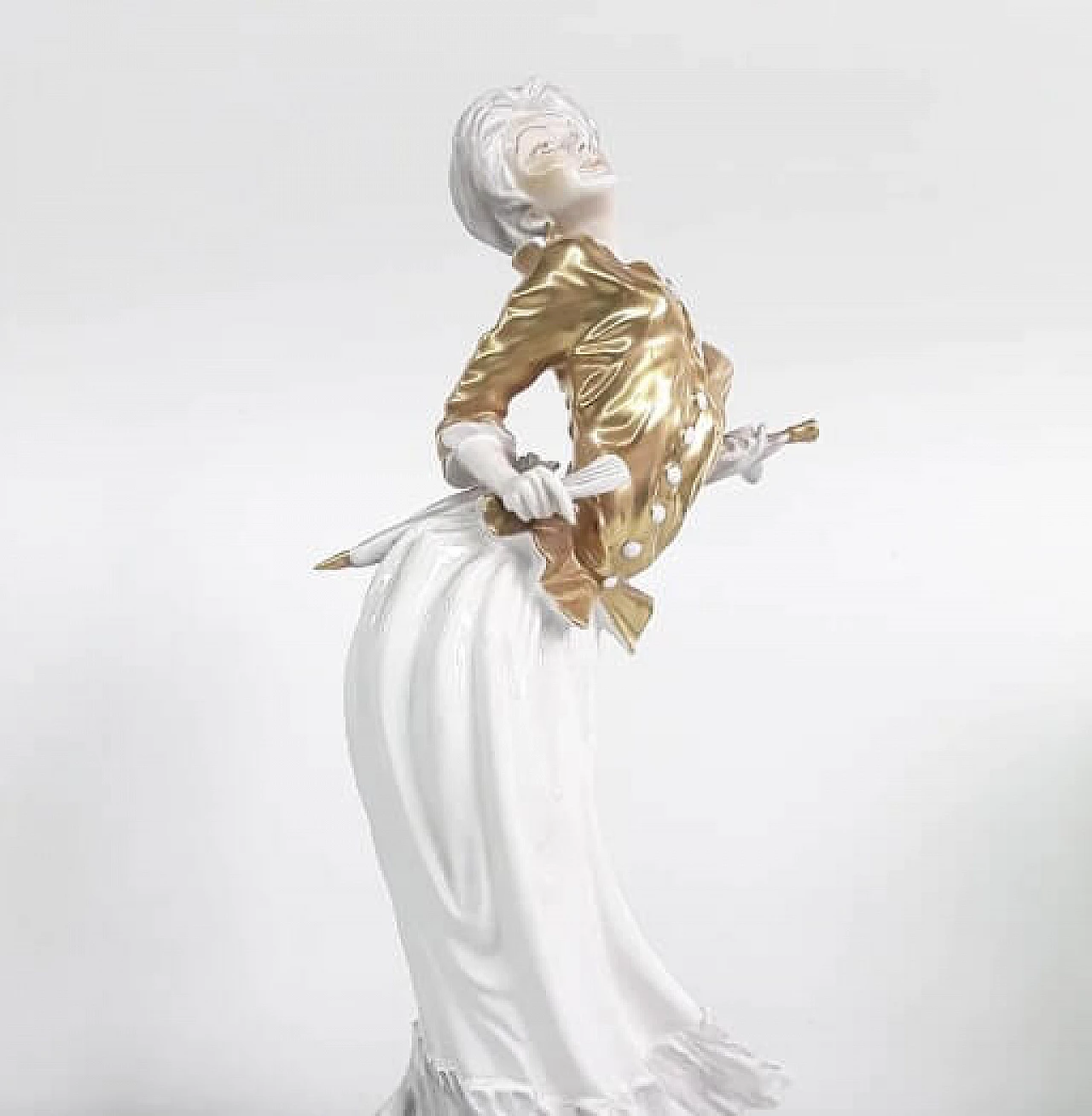 Female ceramic sculpture by Silvio Righetto for Cacciapuoti, 1940s 1