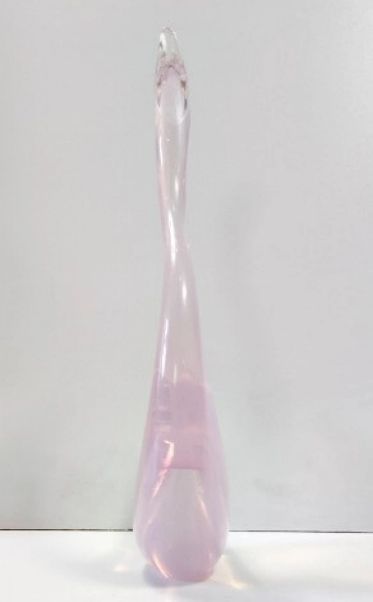 Cigno in vetro di Murano sommerso rosa di Elio Raffaeli, anni '80 7