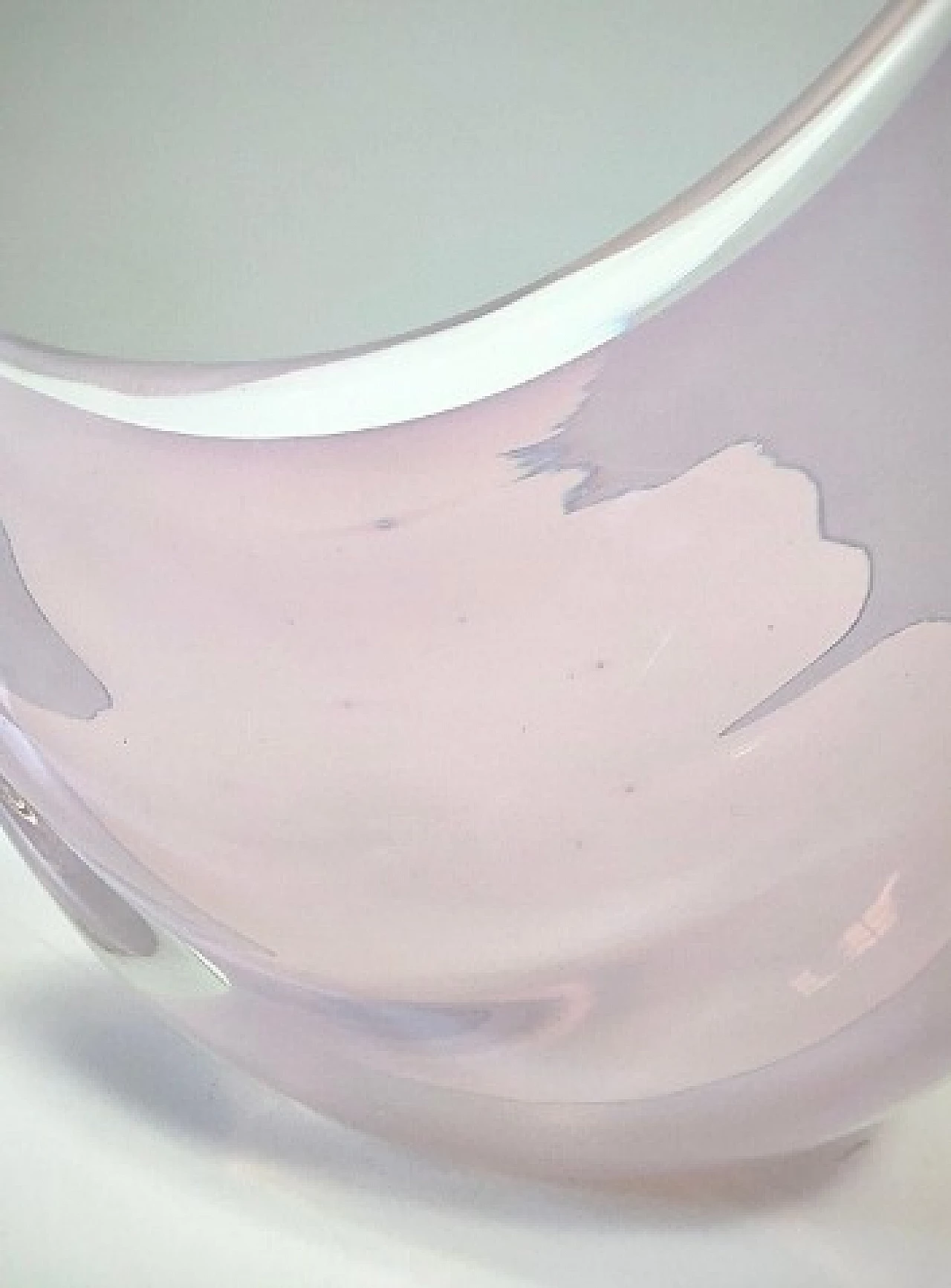 Cigno in vetro di Murano sommerso rosa di Elio Raffaeli, anni '80 12