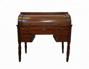 Louis Philippe walnut writing desk with flap, mid-19th century