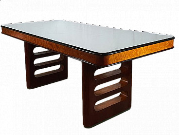 Table with mirrored top attributed to Osvaldo Borsani for La Permanente Mobili Cantù, 1950s