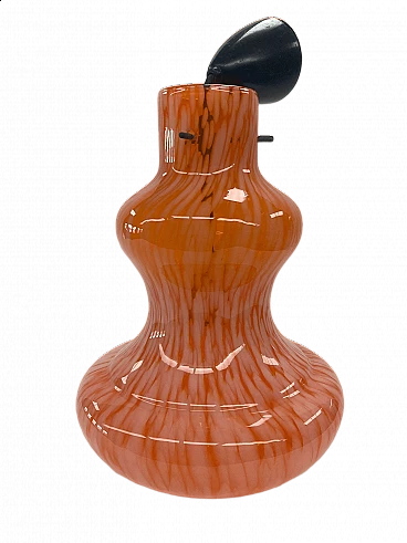 Lampada da soffitto in vetro di Murano arancione, anni '60