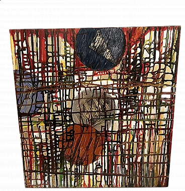 Bruno Carlino, Fantasia di forme e colori, dipinto a tempera e smalto su tavola, anni ‘2000