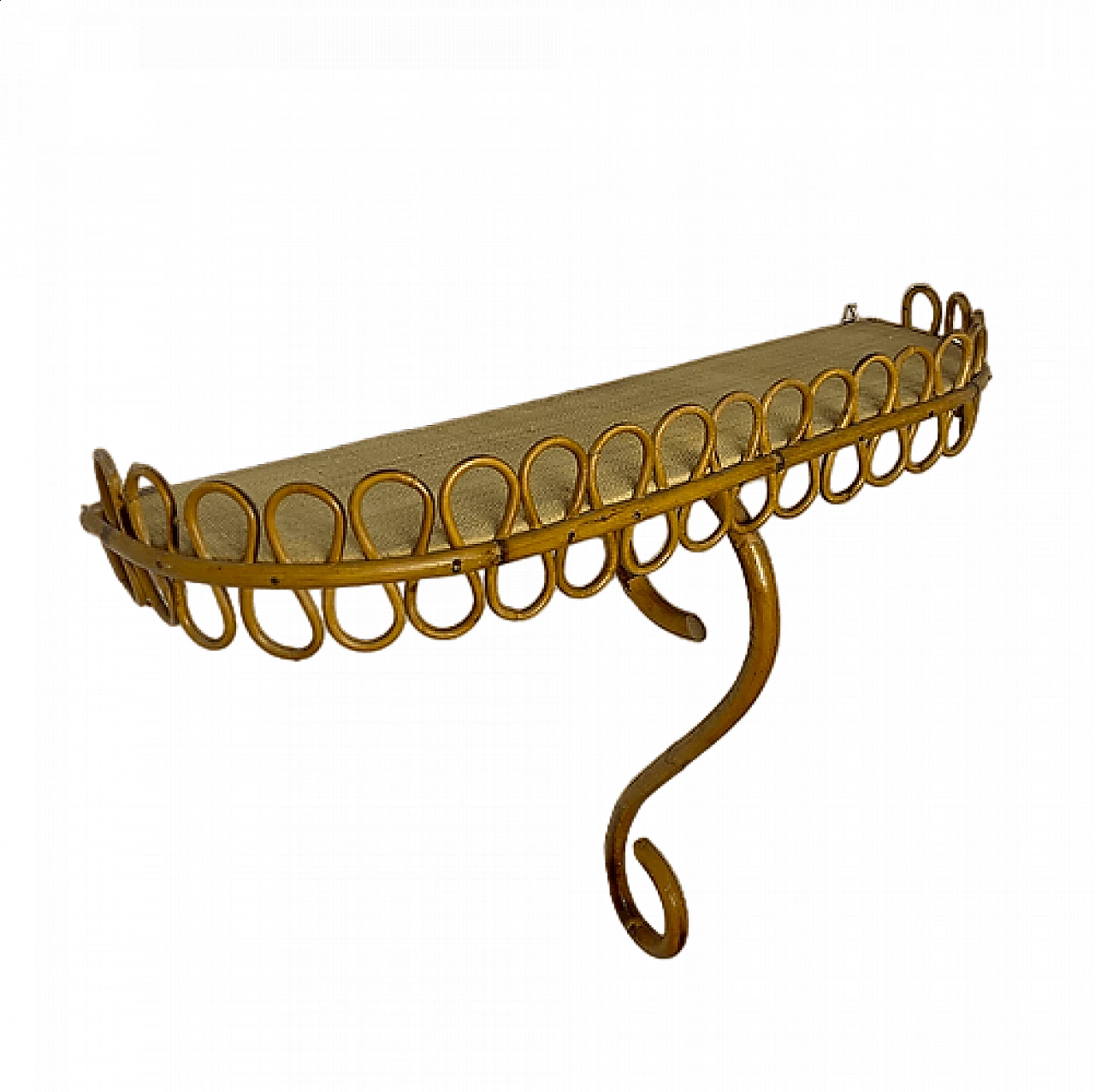 Wicker wall console table attributed to Franco Albini for Bonacina, 1980s 7