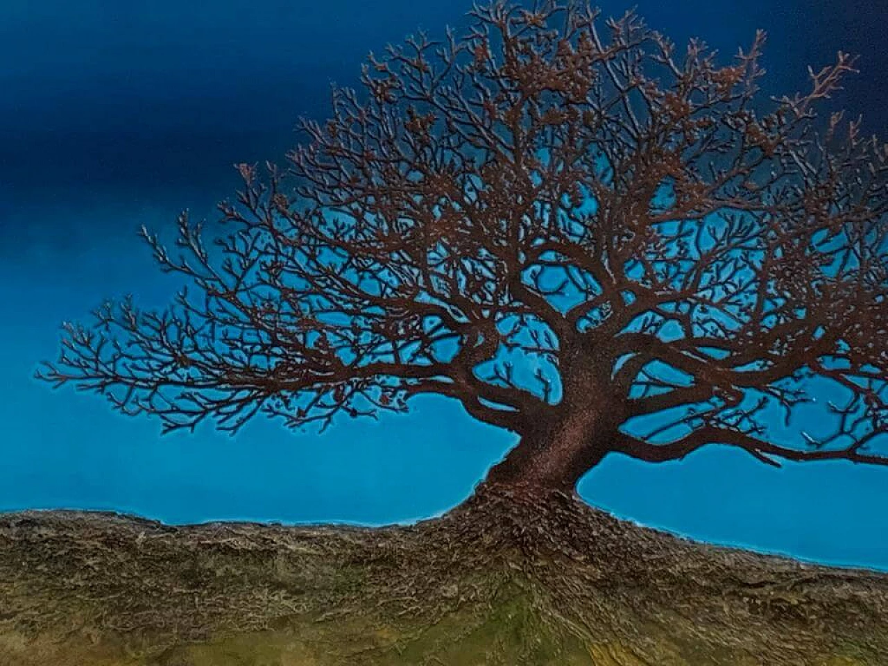 Stefano Bersani, Botanicum, pannello con radici e resine 4