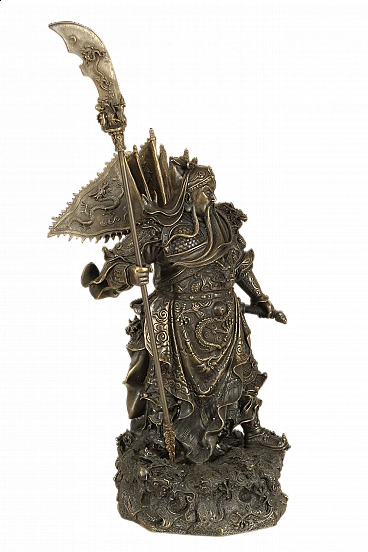 Dio della guerra, scultura giapponese in bronzo, anni '50