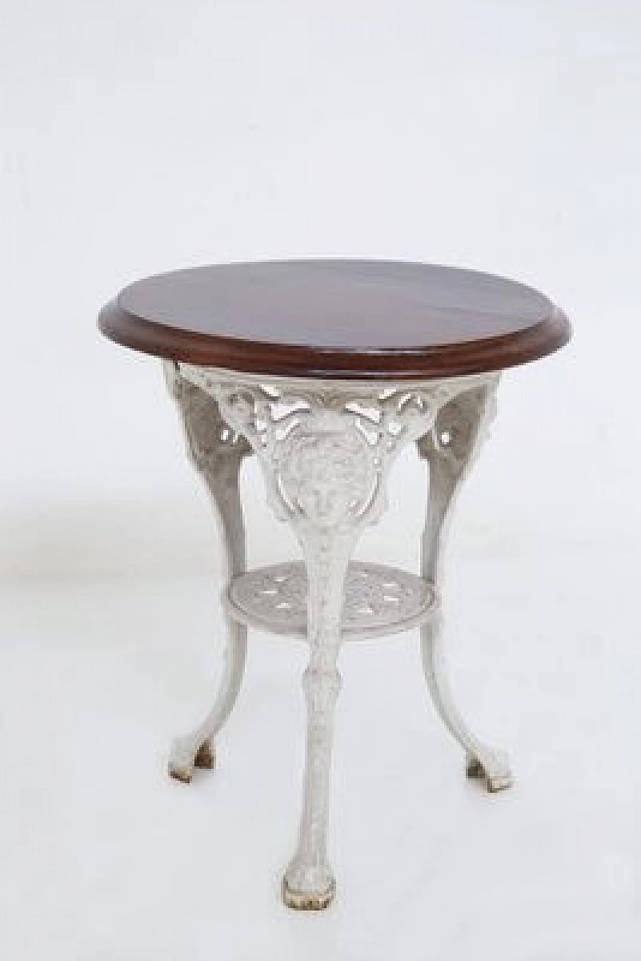 Cast iron table with wooden top, 19th century 10