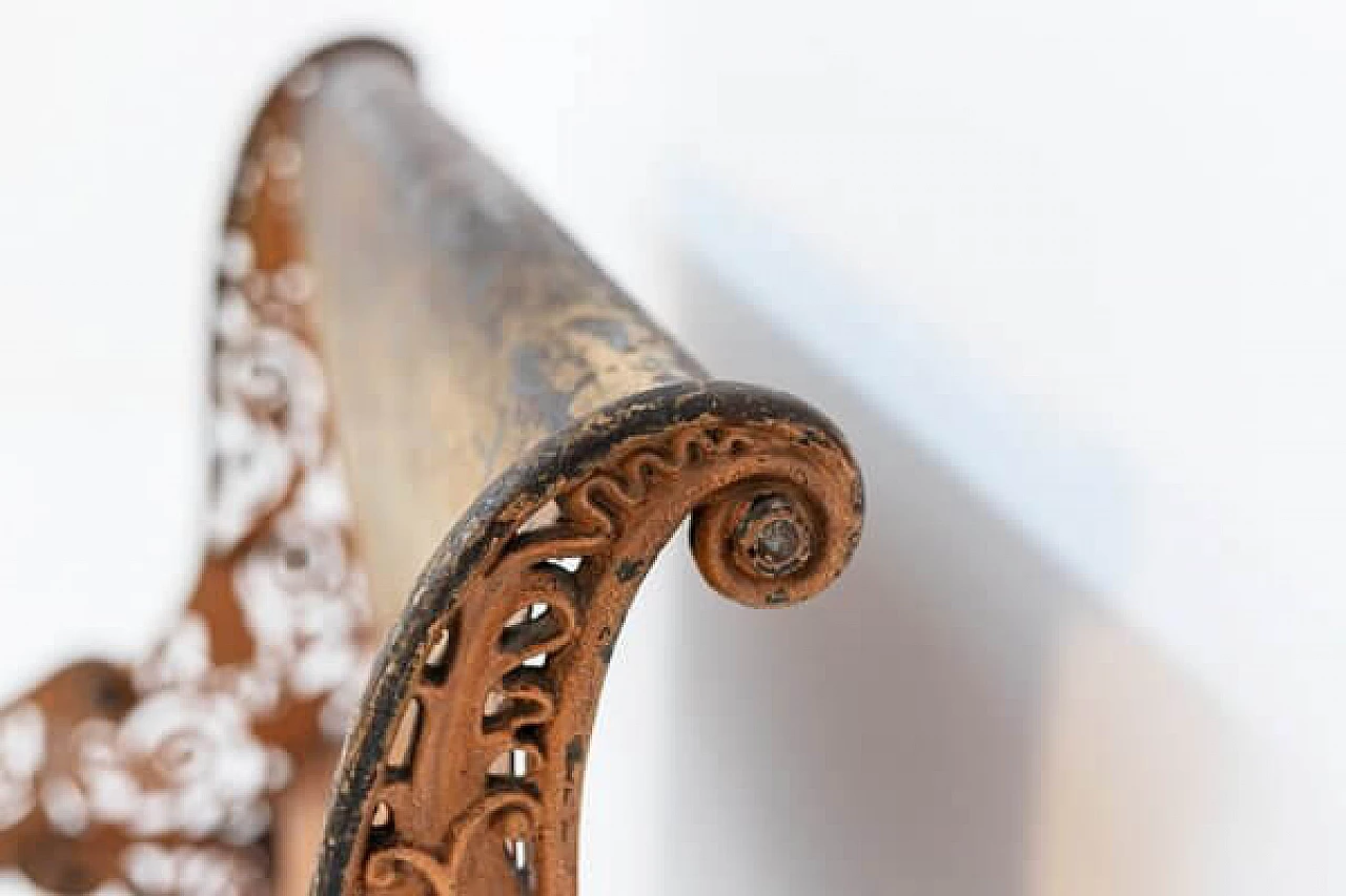 Wrought iron style single bed, 19th century 4