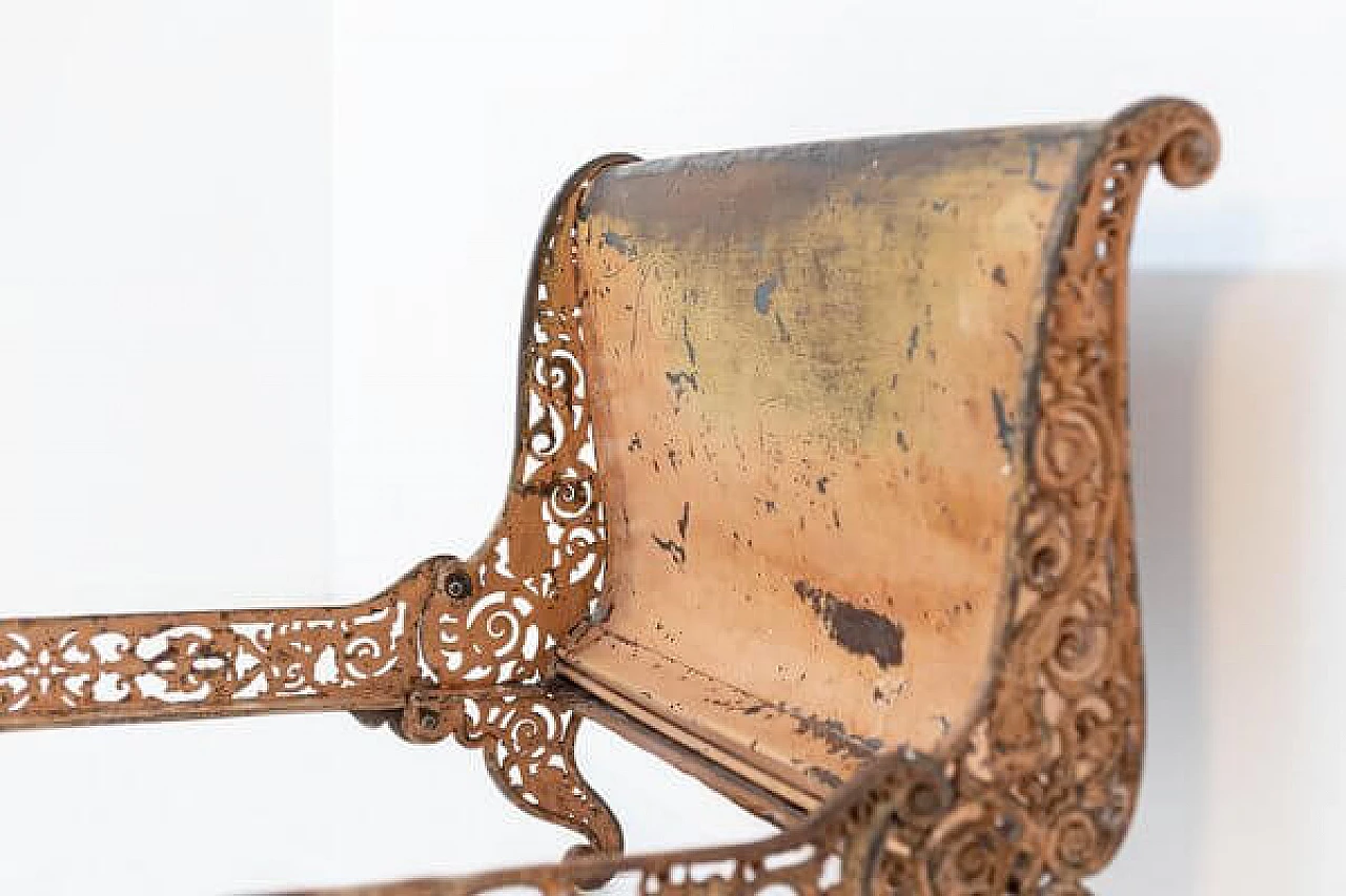 Wrought iron style single bed, 19th century 6