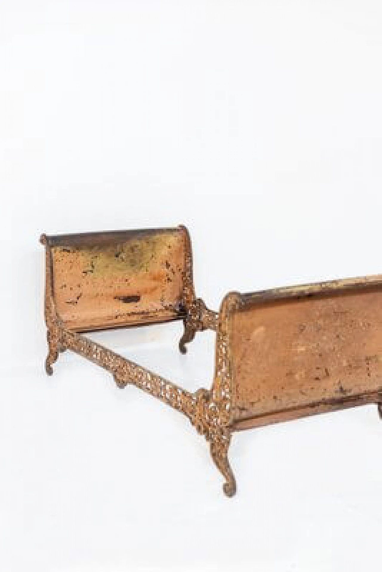 Wrought iron style single bed, 19th century 11