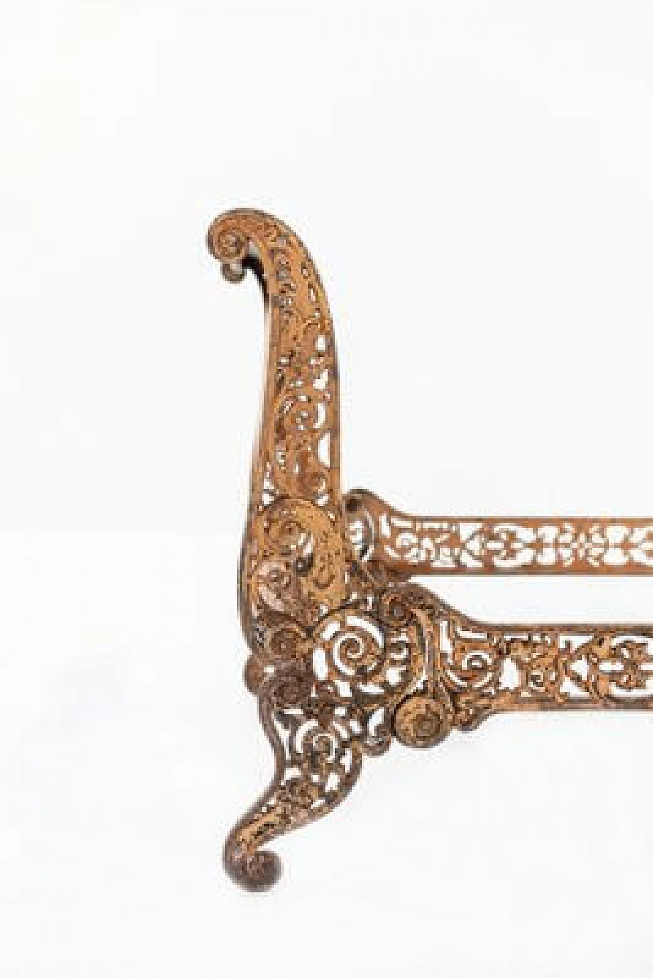 Wrought iron style single bed, 19th century 13