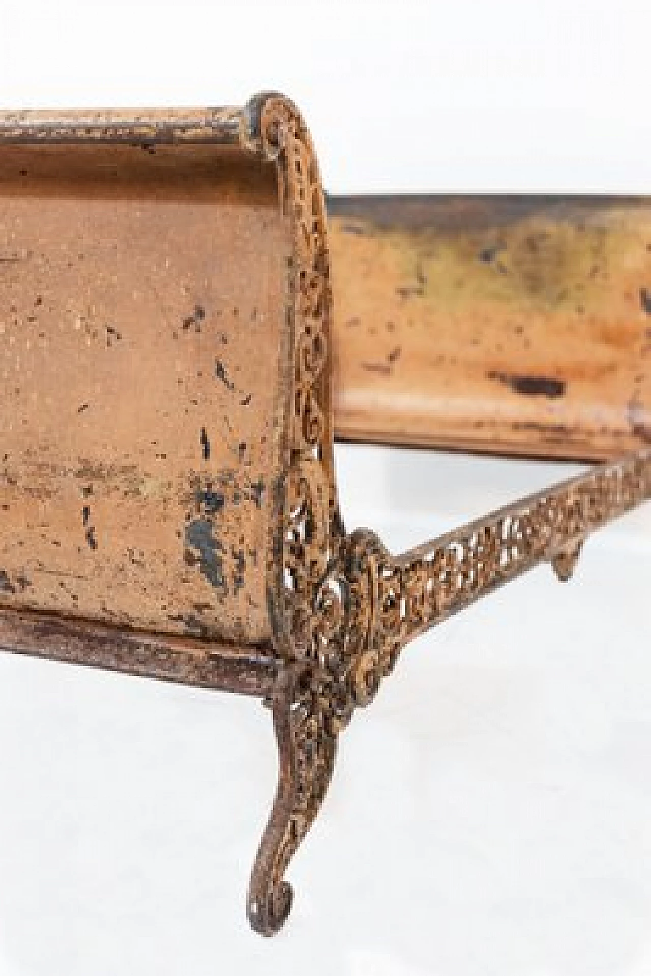 Wrought iron style single bed, 19th century 14