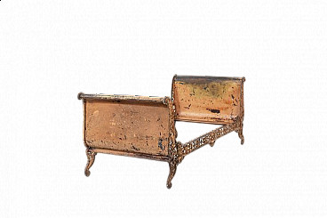 Antique Industrial Single Bed in Wrought Iron, 1890s