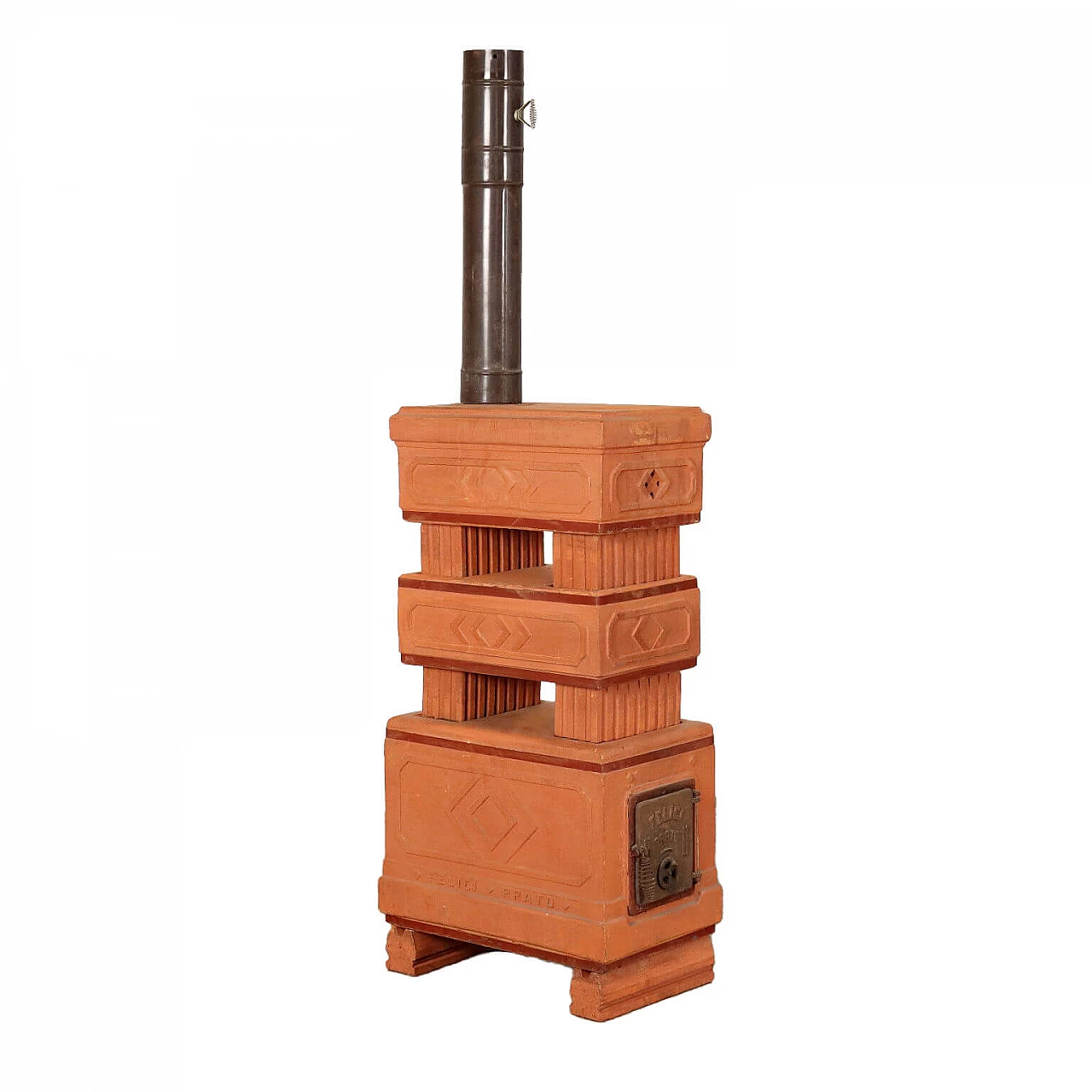 Stufa modulare in terracotta di Felici Prato 1