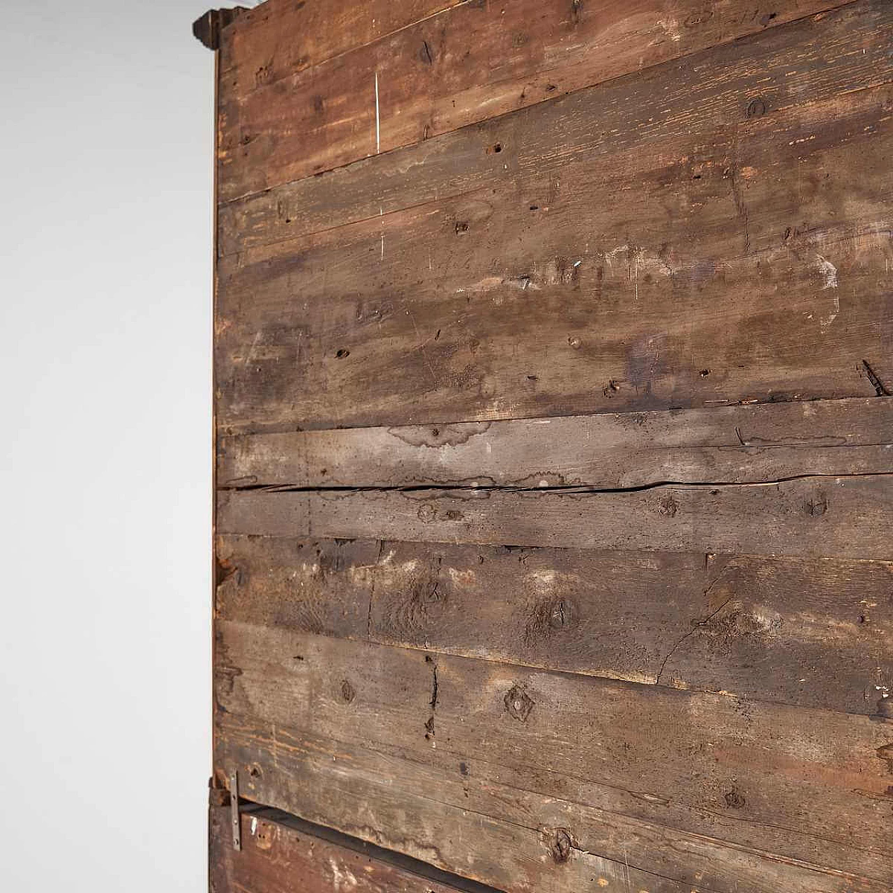 Trumeau in legno con anta a ribalta e vetrina, '700 2