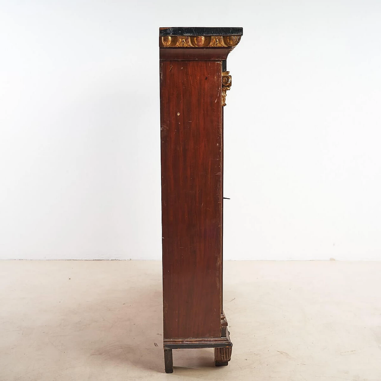 Libreria a due scaffali con vetrina in stile Impero 9