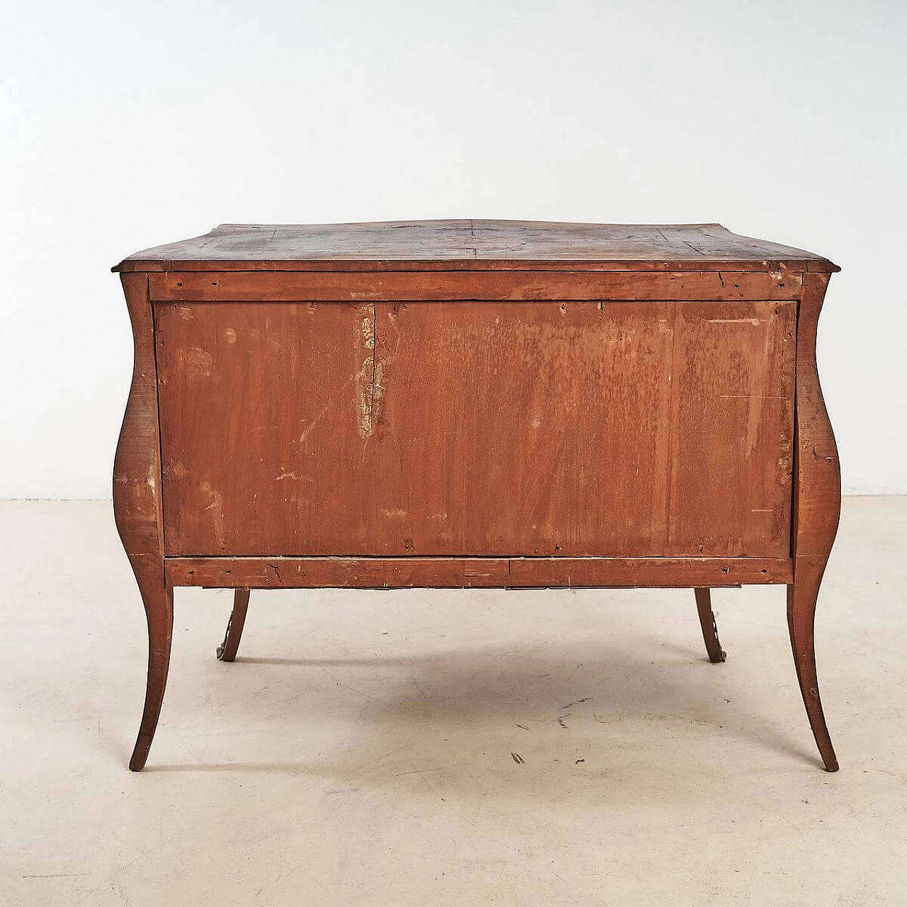 Two-drawer wooden moved dresser with inlay decoration, 19th century 2