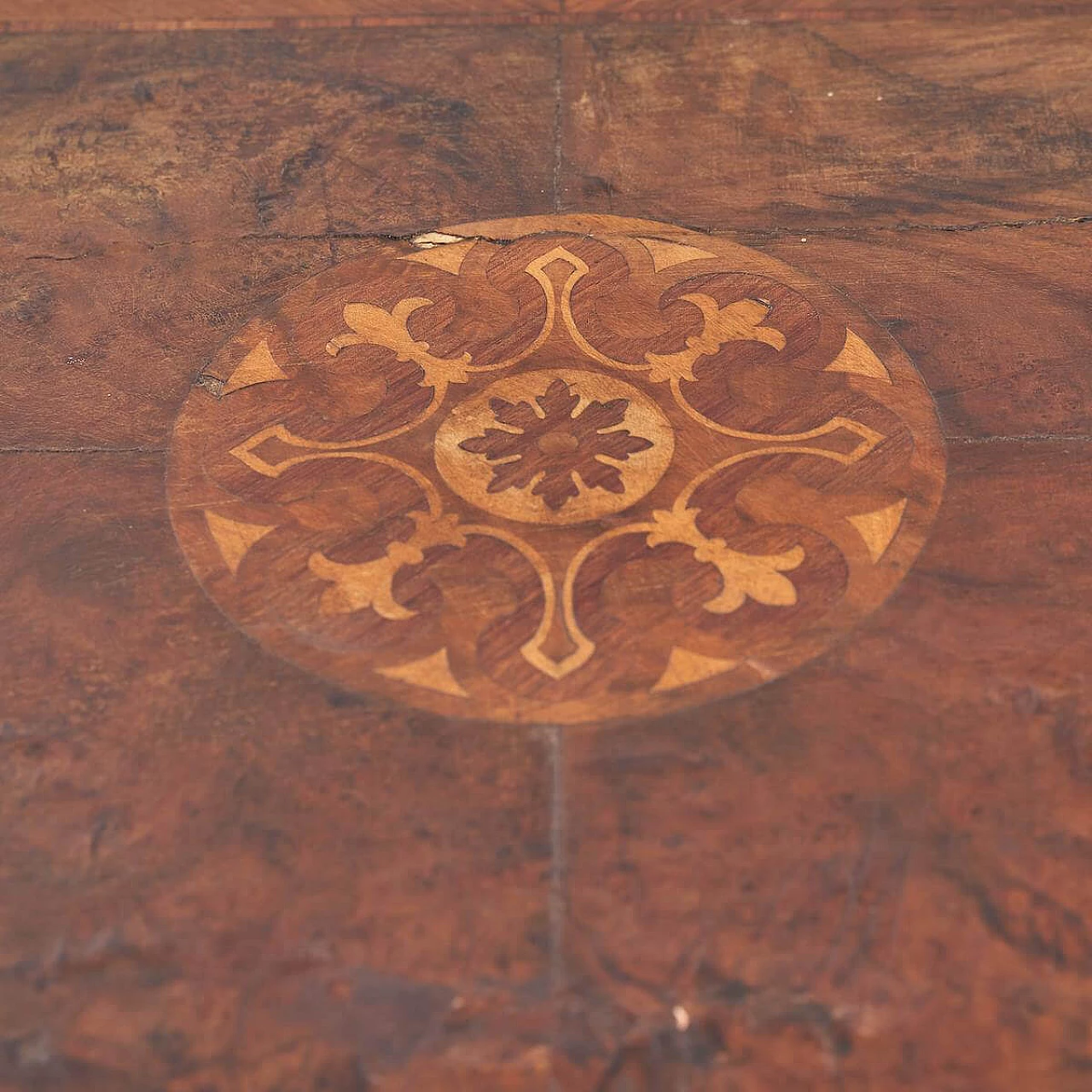 Two-drawer wooden moved dresser with inlay decoration, 19th century 6