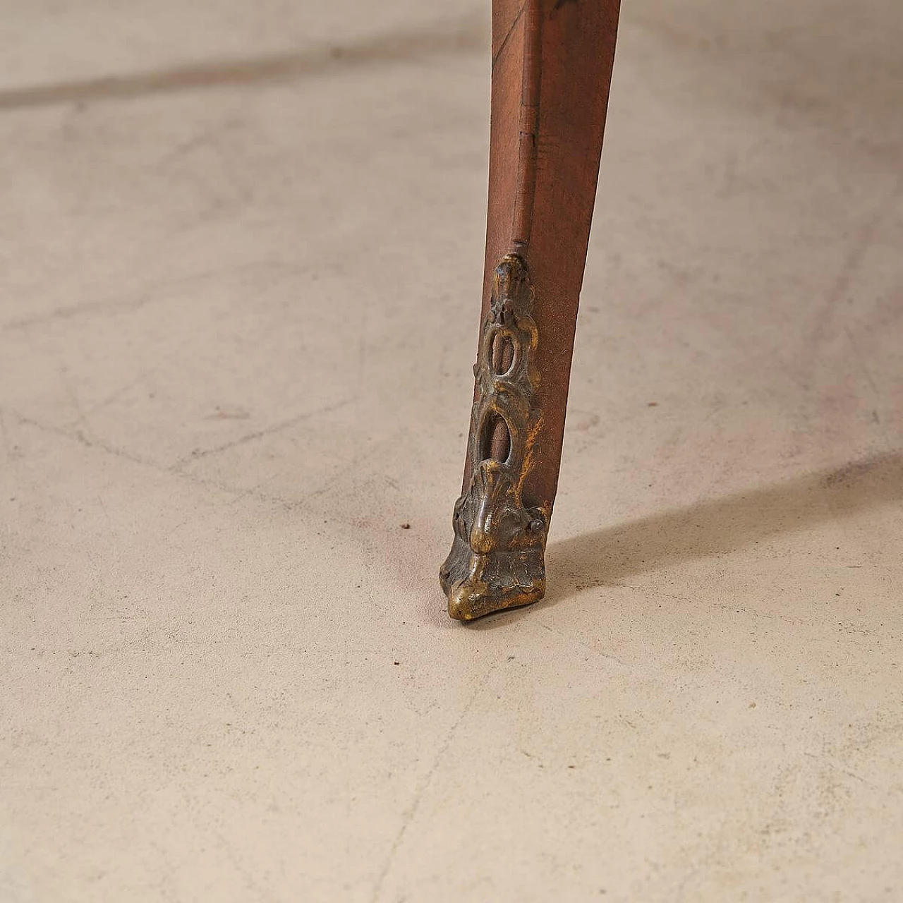 Two-drawer wooden moved dresser with inlay decoration, 19th century 9